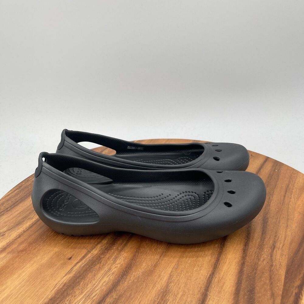 Crocs Kadee Ballet Flats Womens Size 10 Black Casual Comfort Walking Shoes